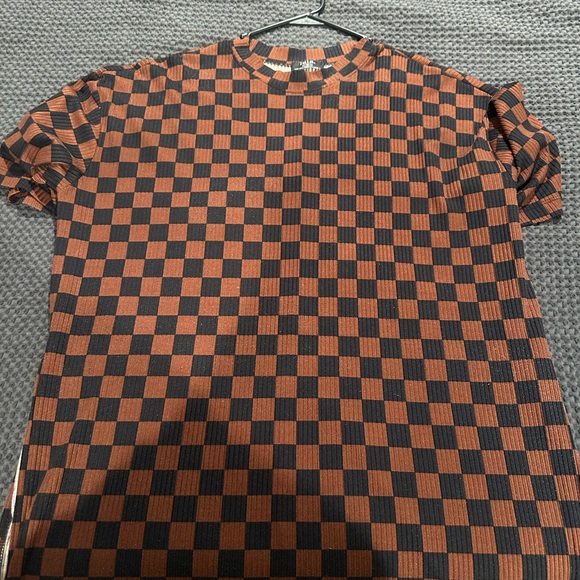 Dressed in LALA Tops - Dressed in lala Black and brown Shirt